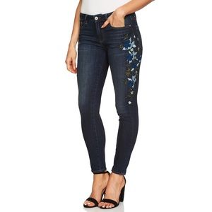 Cece jeans floral embroidered 28/6